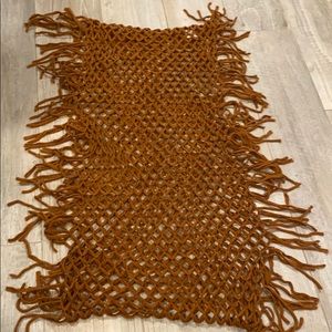 Brown infinity scarf